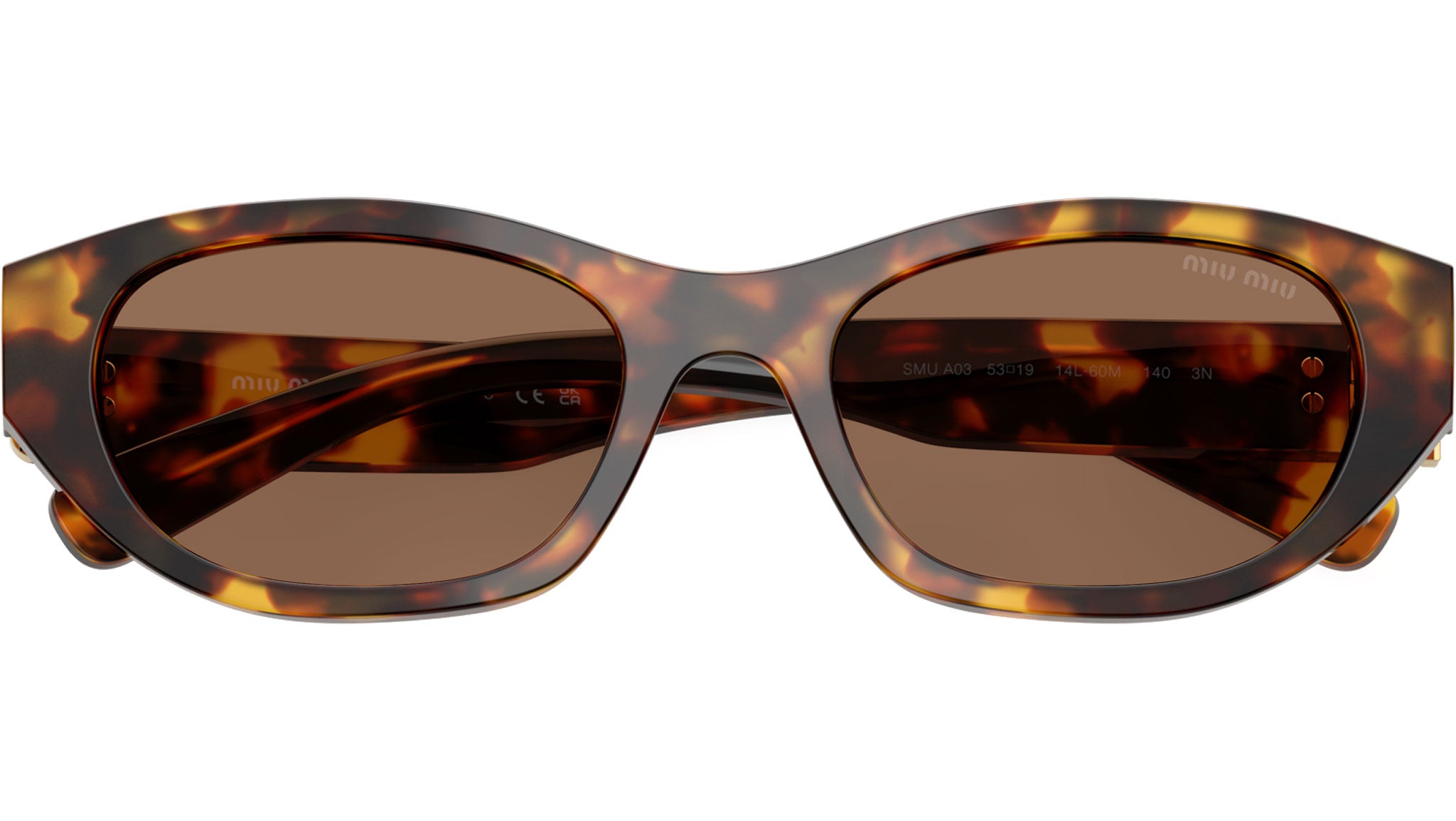 MU A03S Miu Miu Sunglasses 14L60M Honey Havana - eye-oo.com