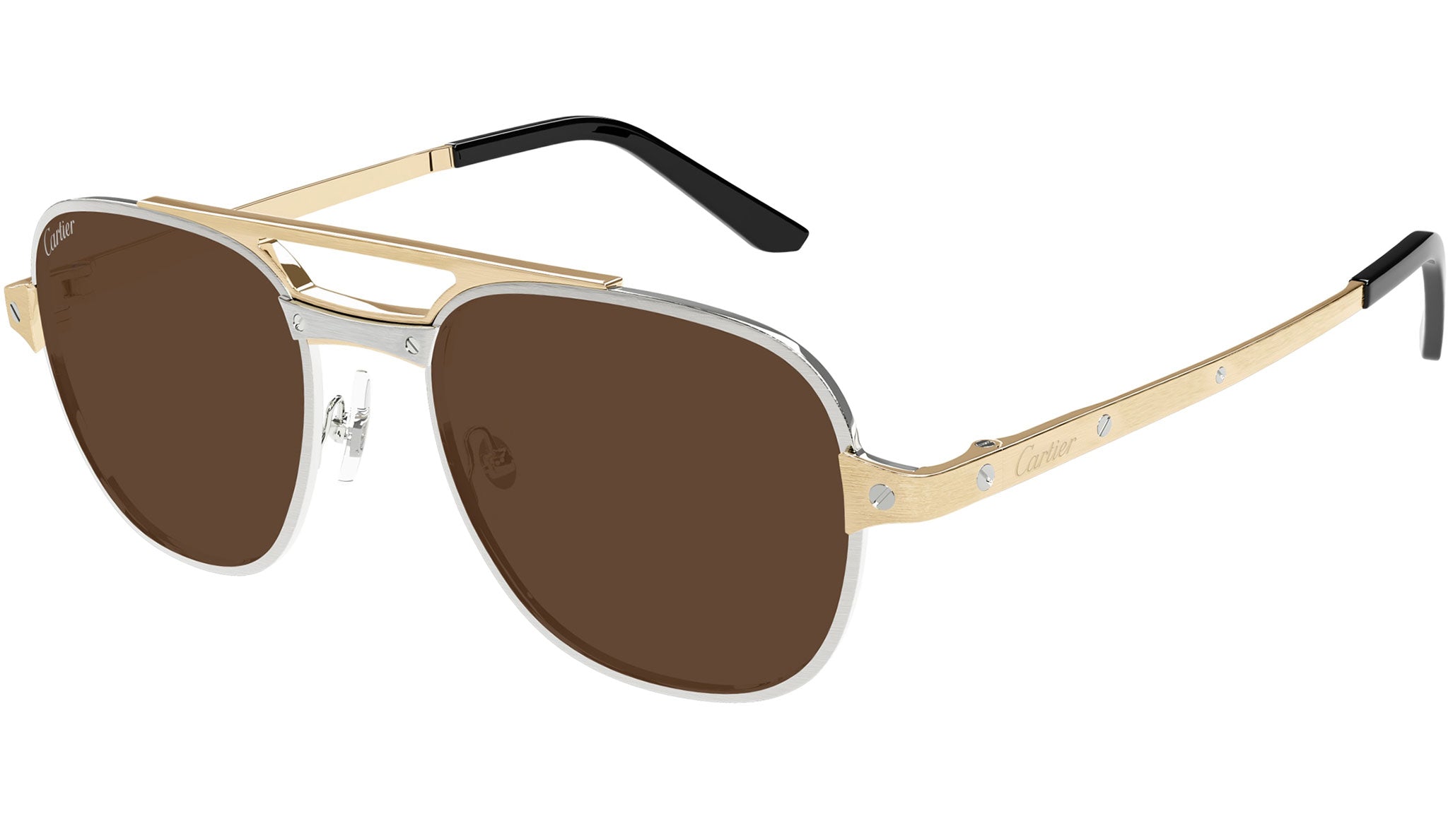 Cartier CT0477S 004 Sunglasses Gold Platinum - eye-oo.com
