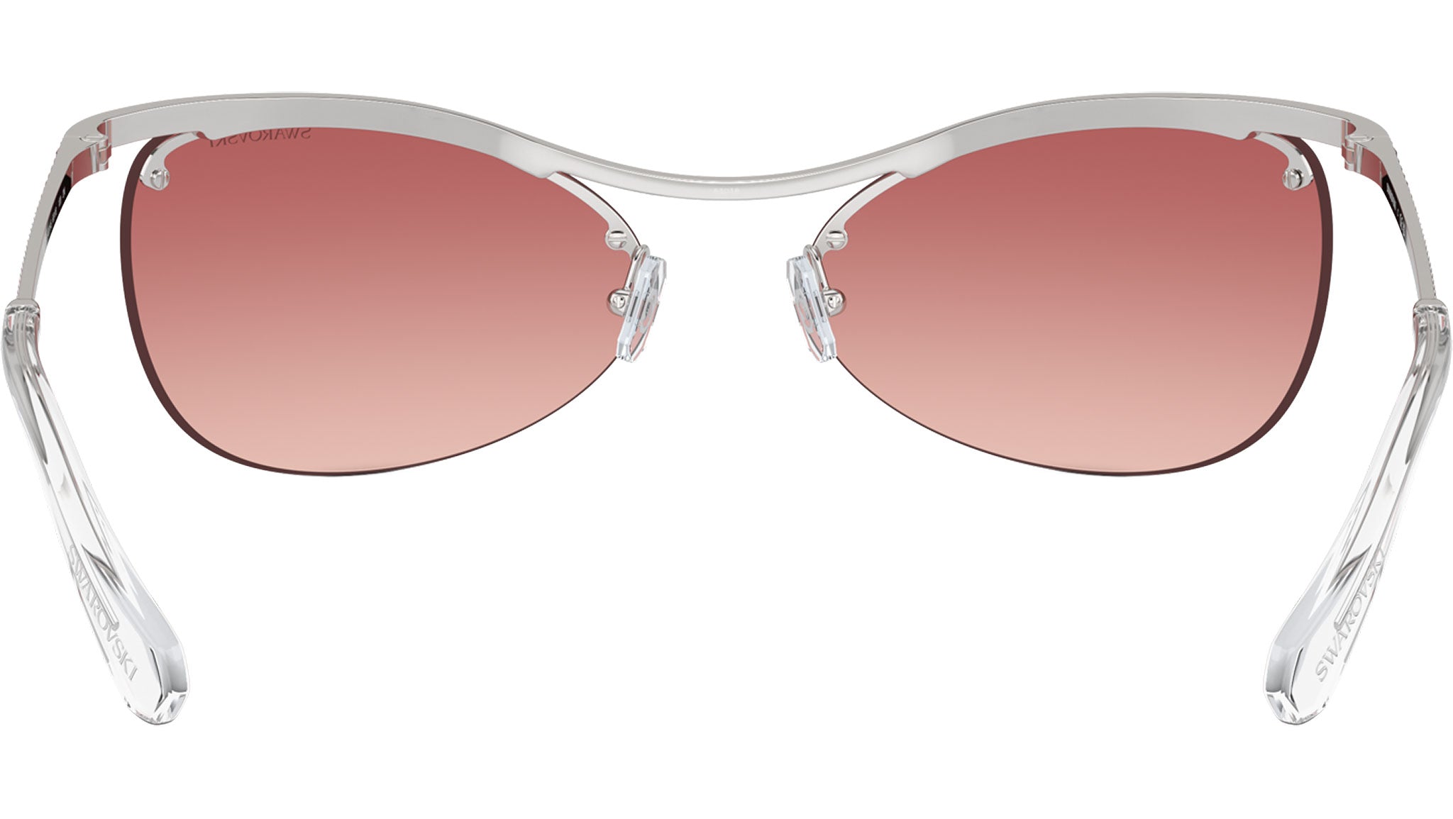 Swarovski SK 7018 4001A5 Silver Metal Irregular Sunglasses Pink Gradient Lens Swarovski SK7018 Sunglasses 4001A5 Silver - eye-oo.com main image 2