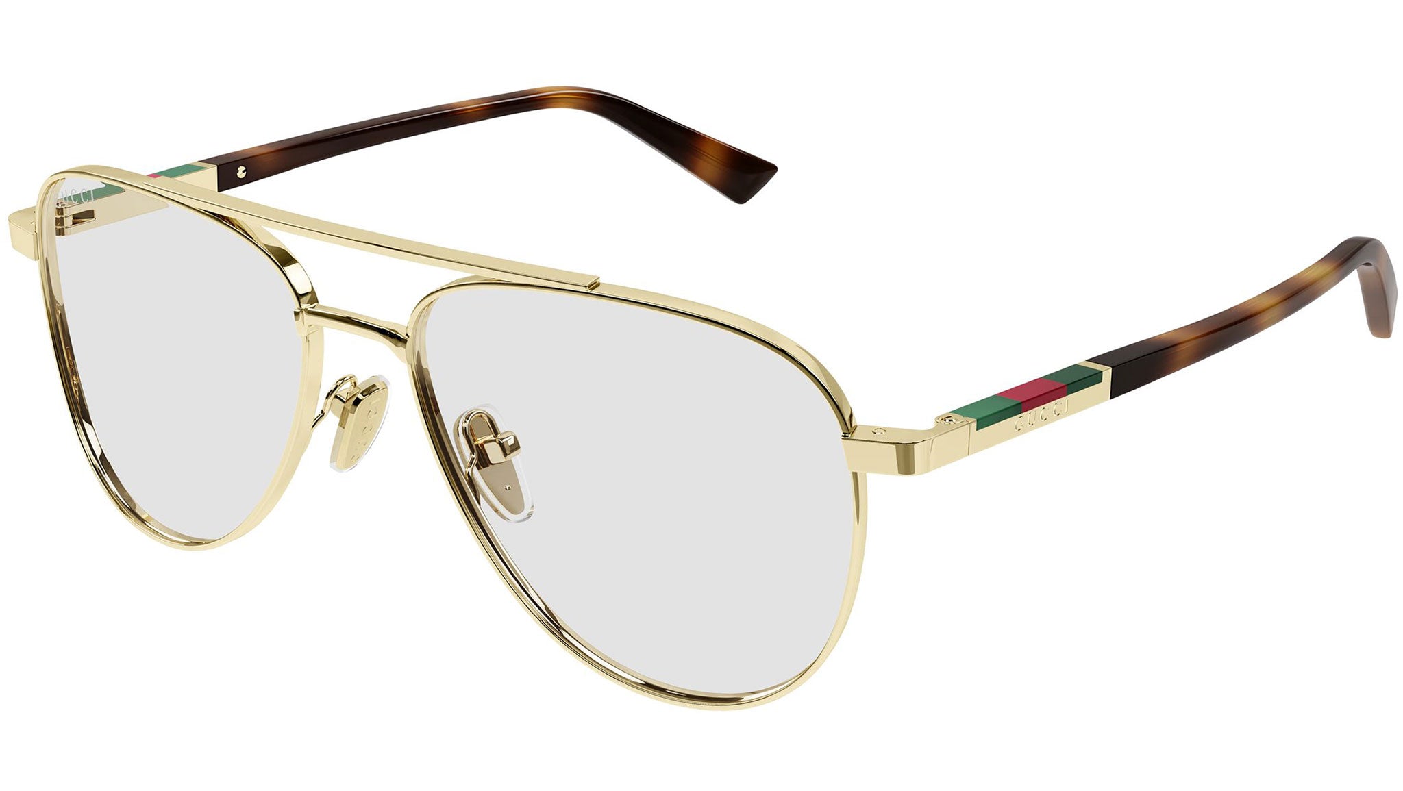 GUCCI メガネ　eyewear サングラス　ゴールド アビエーターフレーム サングラス ・ゴールドトーン メタル | GUCCI公式