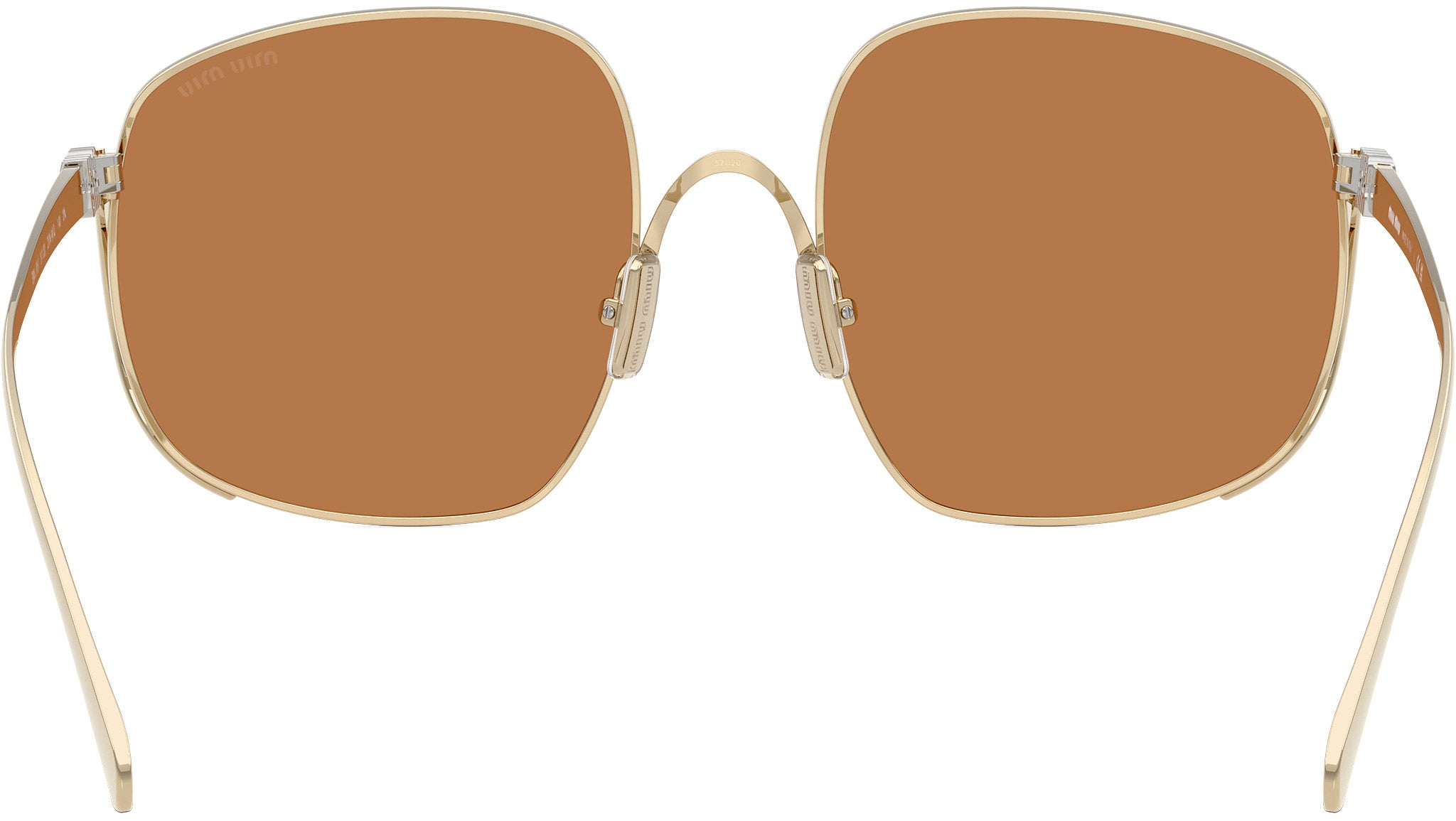 Miu Miu MUA57S ZVN90Q Geometric Sunglasses – Gold / Brown Sunglasses Miu Miu MU A57S (ZVN90Q) MUA57S SMUA57S Woman  main image 2