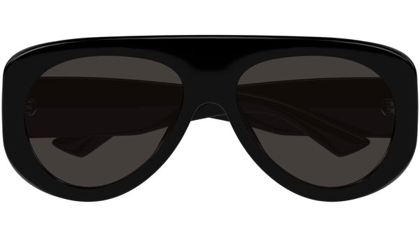 BV1362S Bottega Veneta Pilot Sunglasses 001 Shiny Black - eye-oo.com