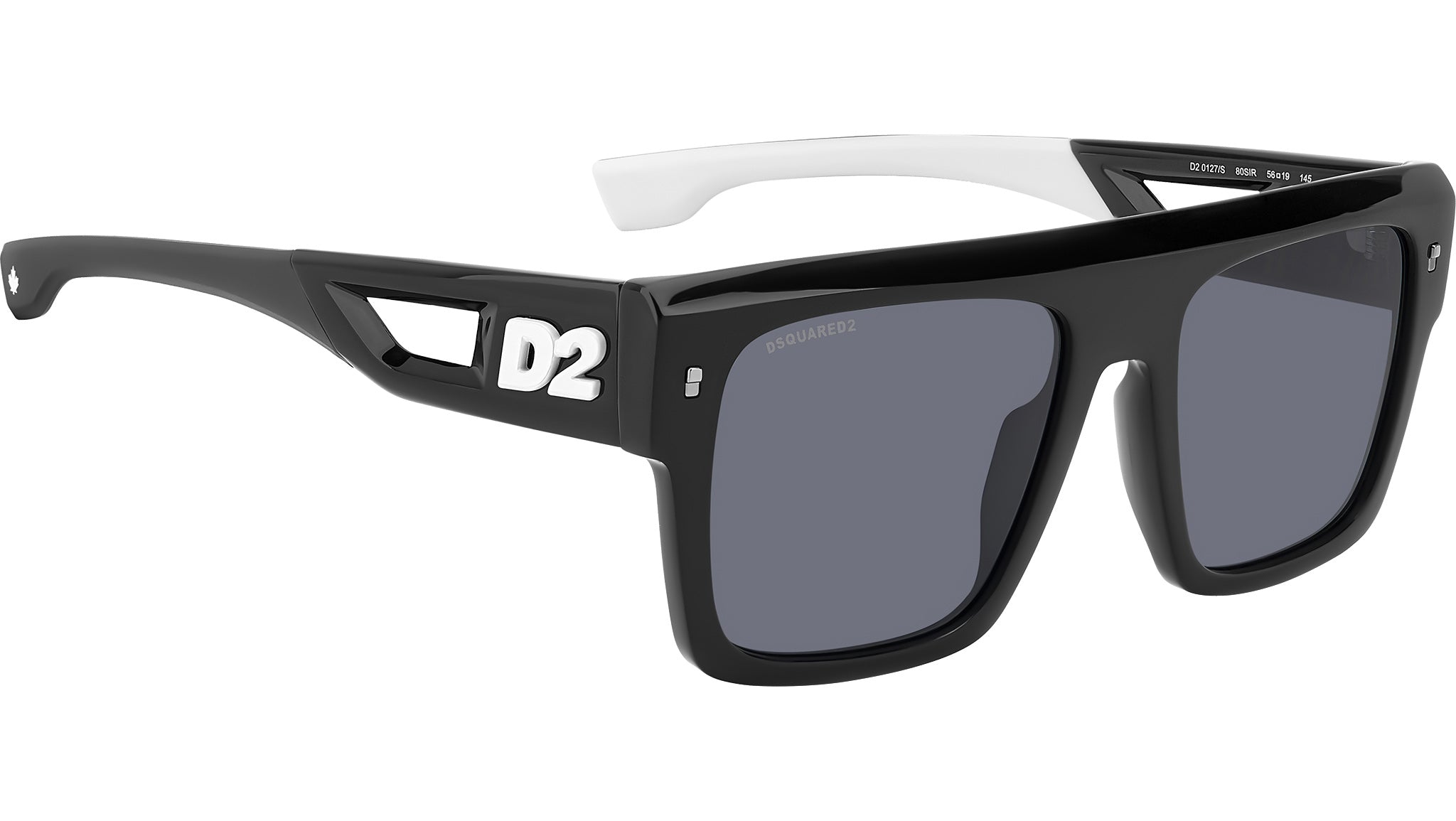 NEW DSQUARED2 DS0277 sunglasses & CASE 100% AUTHENTIC Dsquared2 D2 0127/S 80S Sunglasses Black White - eye-oo.com main image 2