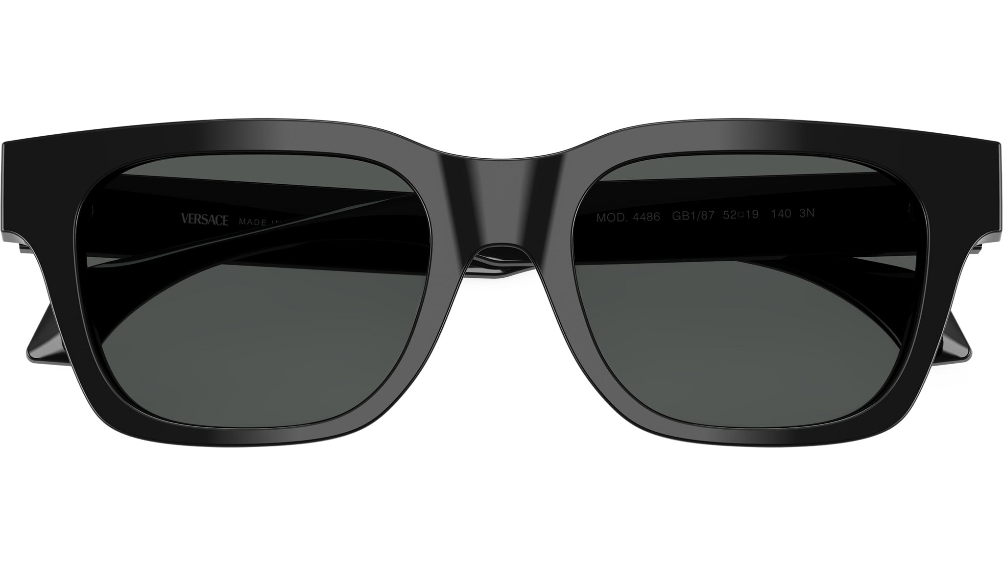 NEW VERSACE VE4486 GB1/87 SUNGLASSES UNISEX BLACK VE4486 GB187EYEWEAR Versace VE4486 Sunglasses GB1/87 Black - eye-oo.com main image 3