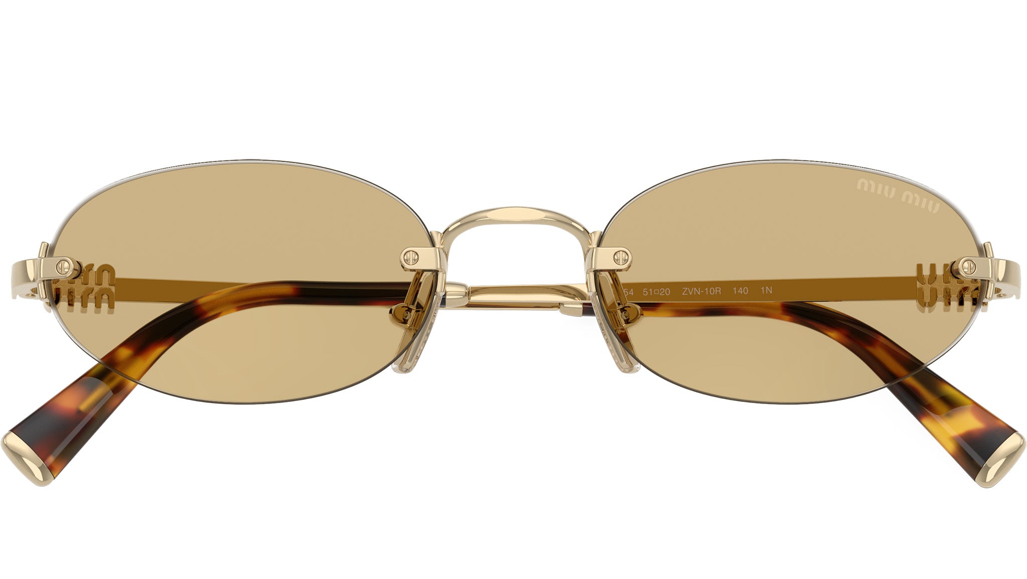 MU A54S Miu Miu Sunglasses ZVN10R Pale Gold - eye-oo.com
