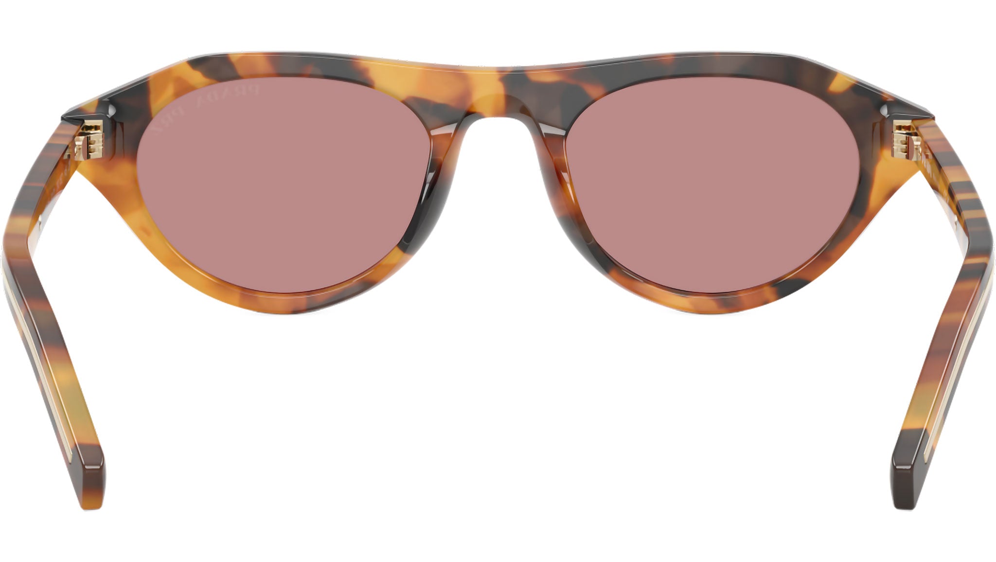 15) PRADA multi color ROUND tortoise shell SUNGLASSES saffiano leather case Prada Men main image 3