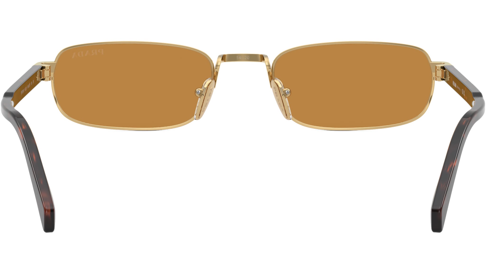 Prada PRB54S 5AK50P Rectangle Sunglasses – Gold\\Dark Honey Buy Rectangular Dark Honey & Gold Sunglasses Online for Men  main image 2