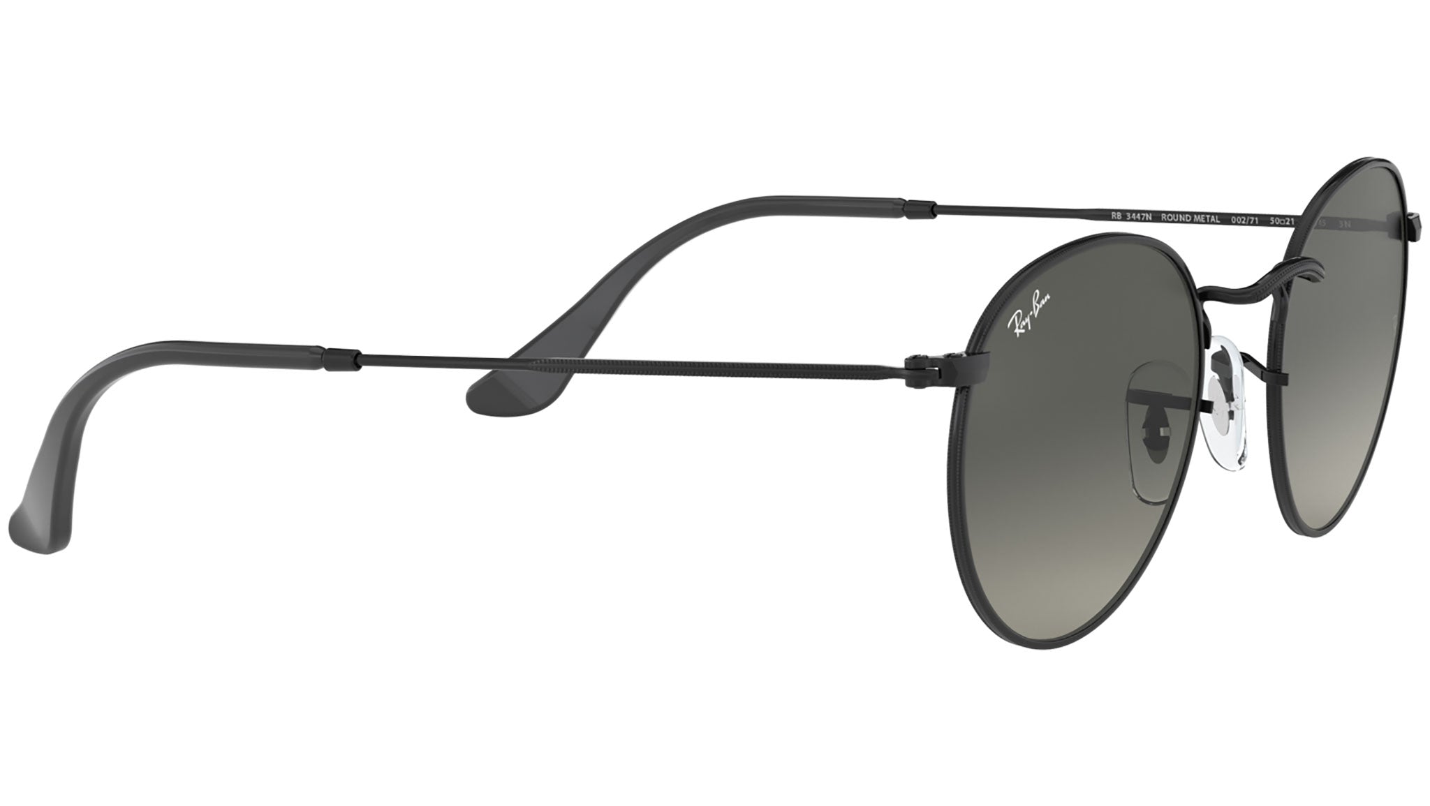 Ray-Ban Round Metal RB3447N 002/71 Black Sunglasses - eye-oo.com