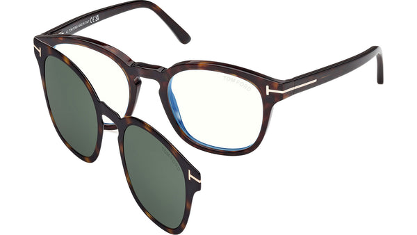Tom Ford Clip-on Glasses 52N Dark Havana - eye-oo.com