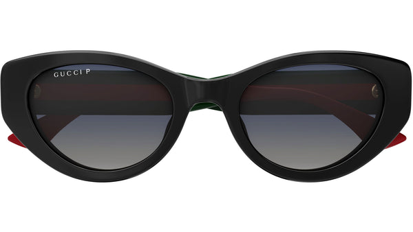 Gucci GG1862S 005 Cat Eye Sunglasses Solid Black - eye-oo.com