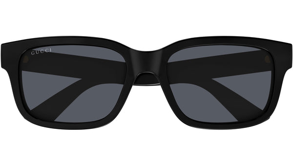 Gucci GG1583S 001 Black Grey Rectangular Sunglasses - eye-oo.com