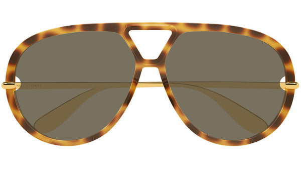 BV1274S Bottega Veneta Pilot Sunglasses 005 Havana - eye-oo.com