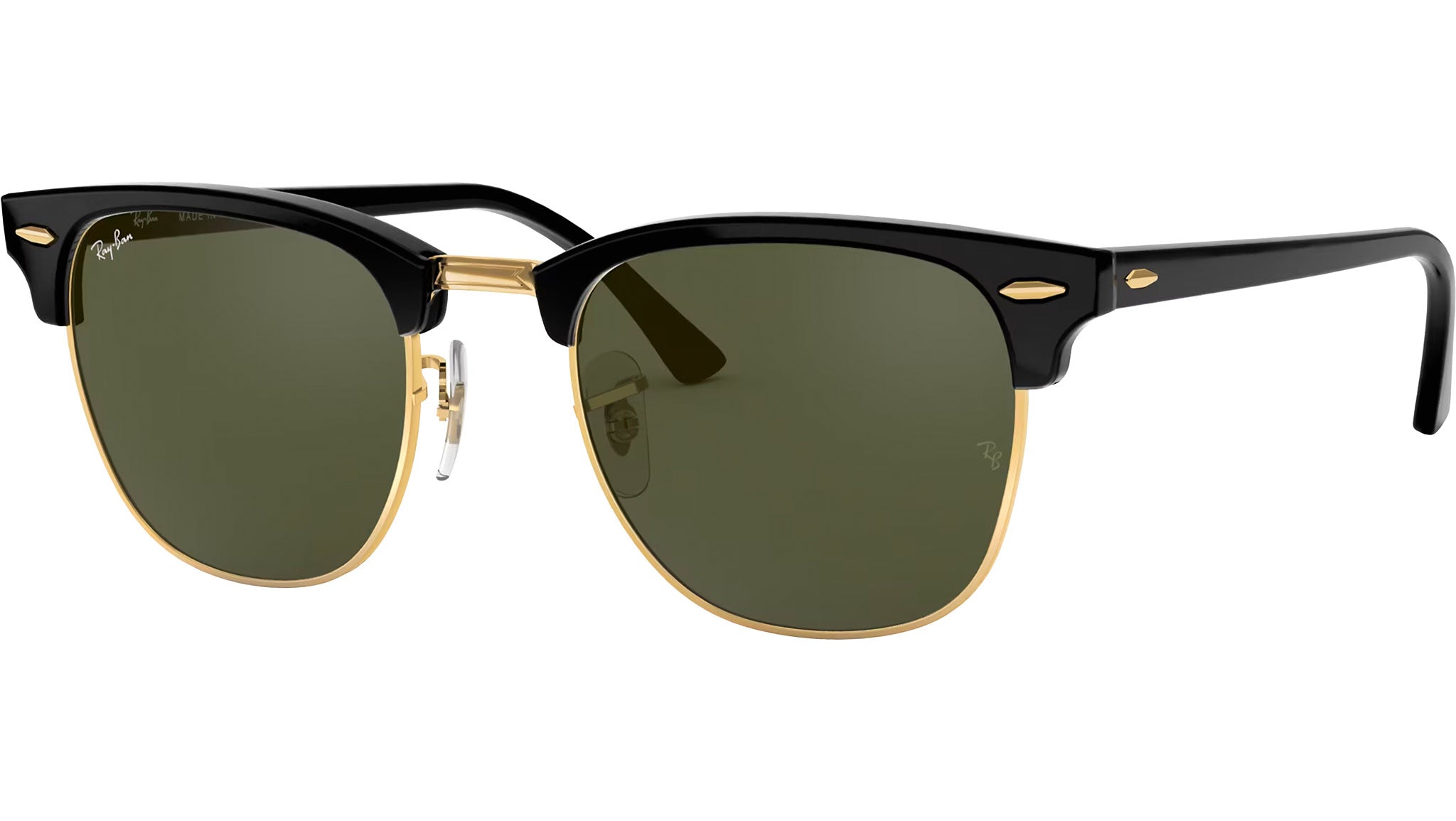 Ray-Ban サングラス　CLUBMASTER RB3016 W0365 Ray-Ban Clubmaster RB3016 W0365 Black Sunglasses - eye-oo.com