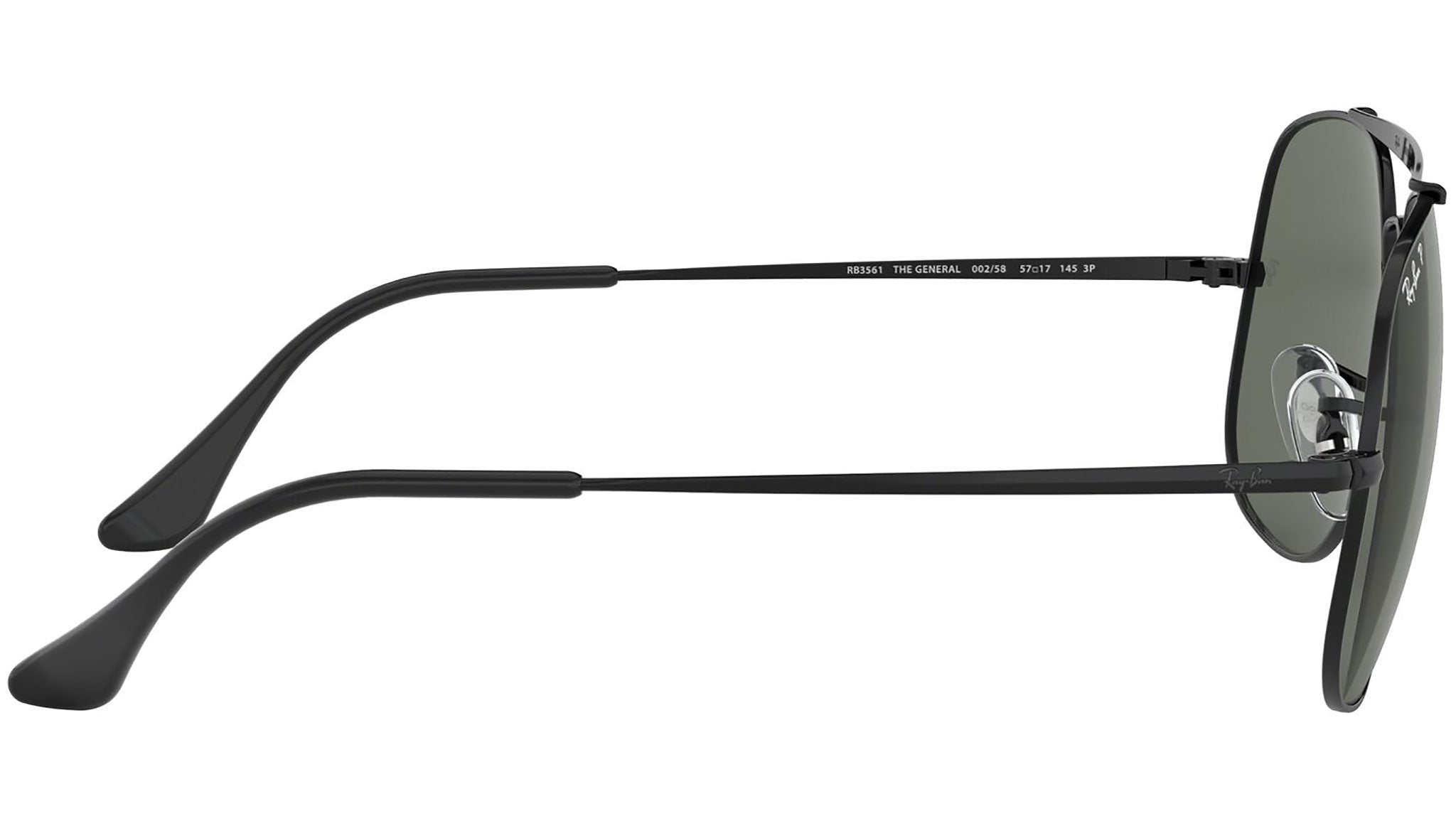 Ray-Ban The General RB3561 002/58 Black Sunglasses - eye-oo.com