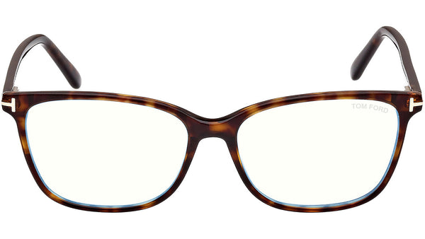 Tom Ford FT5842-B Optical Frame 052 Shiny Dark Havana - eye-oo.com