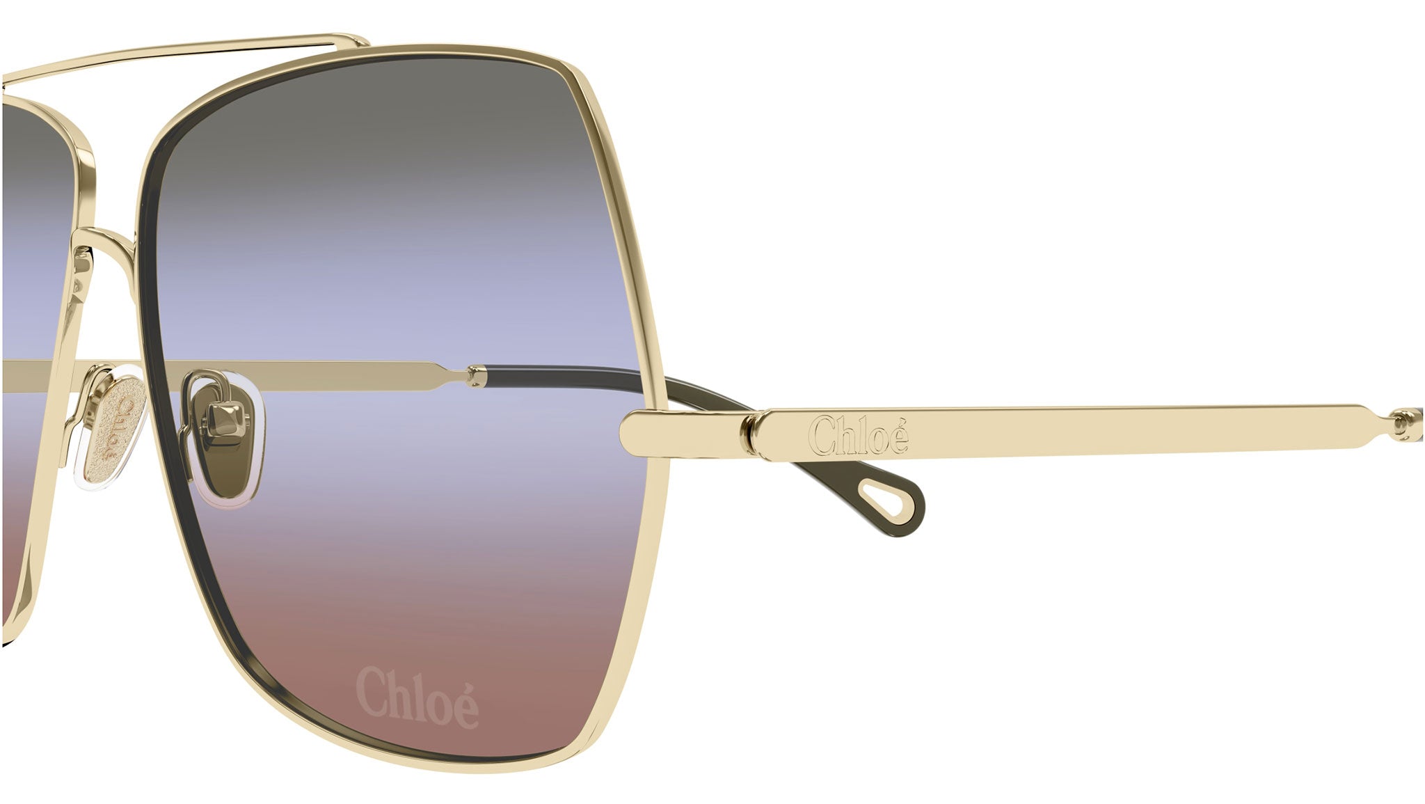 CH0278S Chloé Rectangular Sunglasses 007 Gold - eye-oo.com