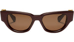 V DUE bordeaux yellow gold