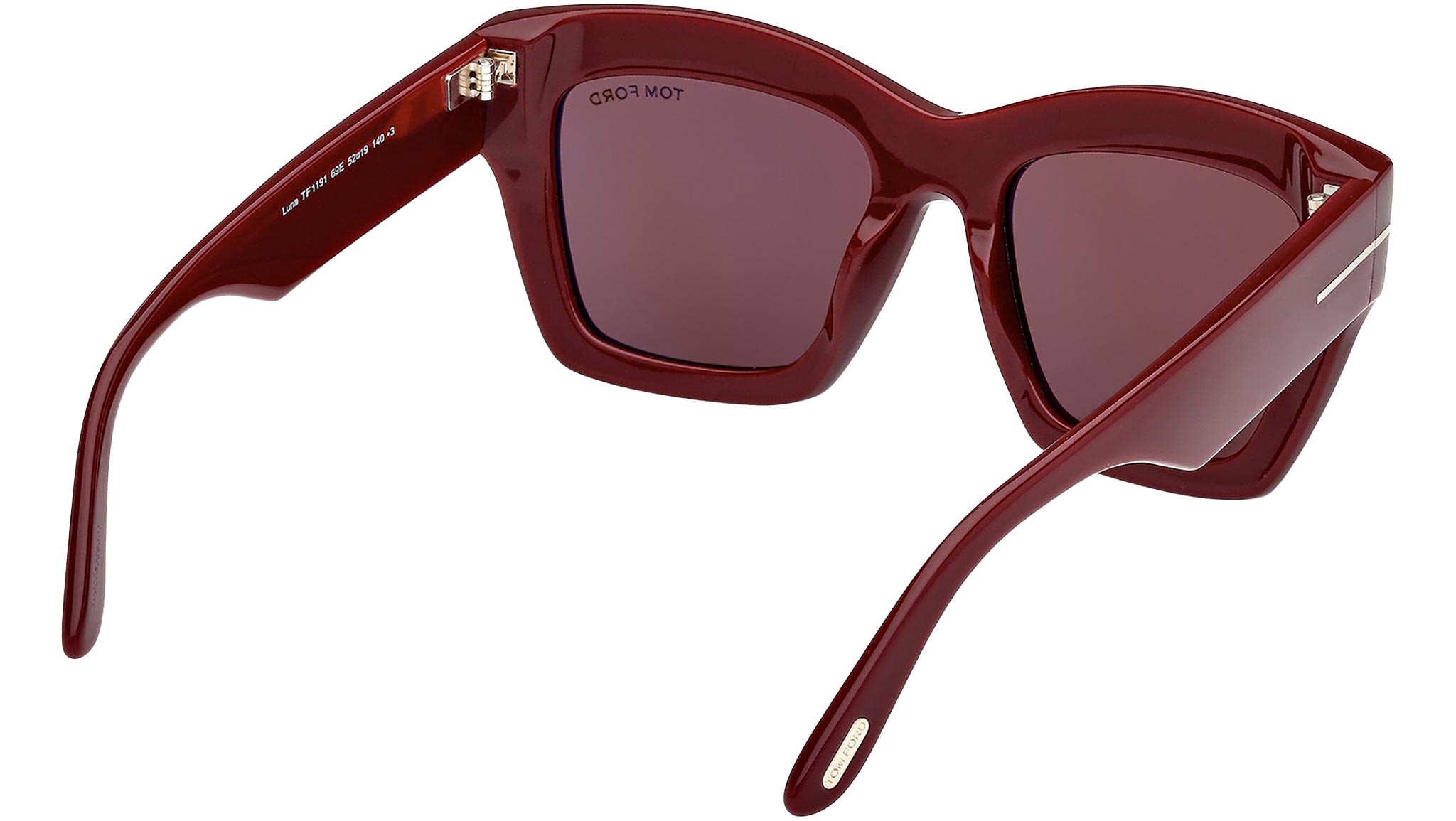Tom Ford Luna Sunglasses FT1191 69E Shiny Bordeaux - eye-oo.com
