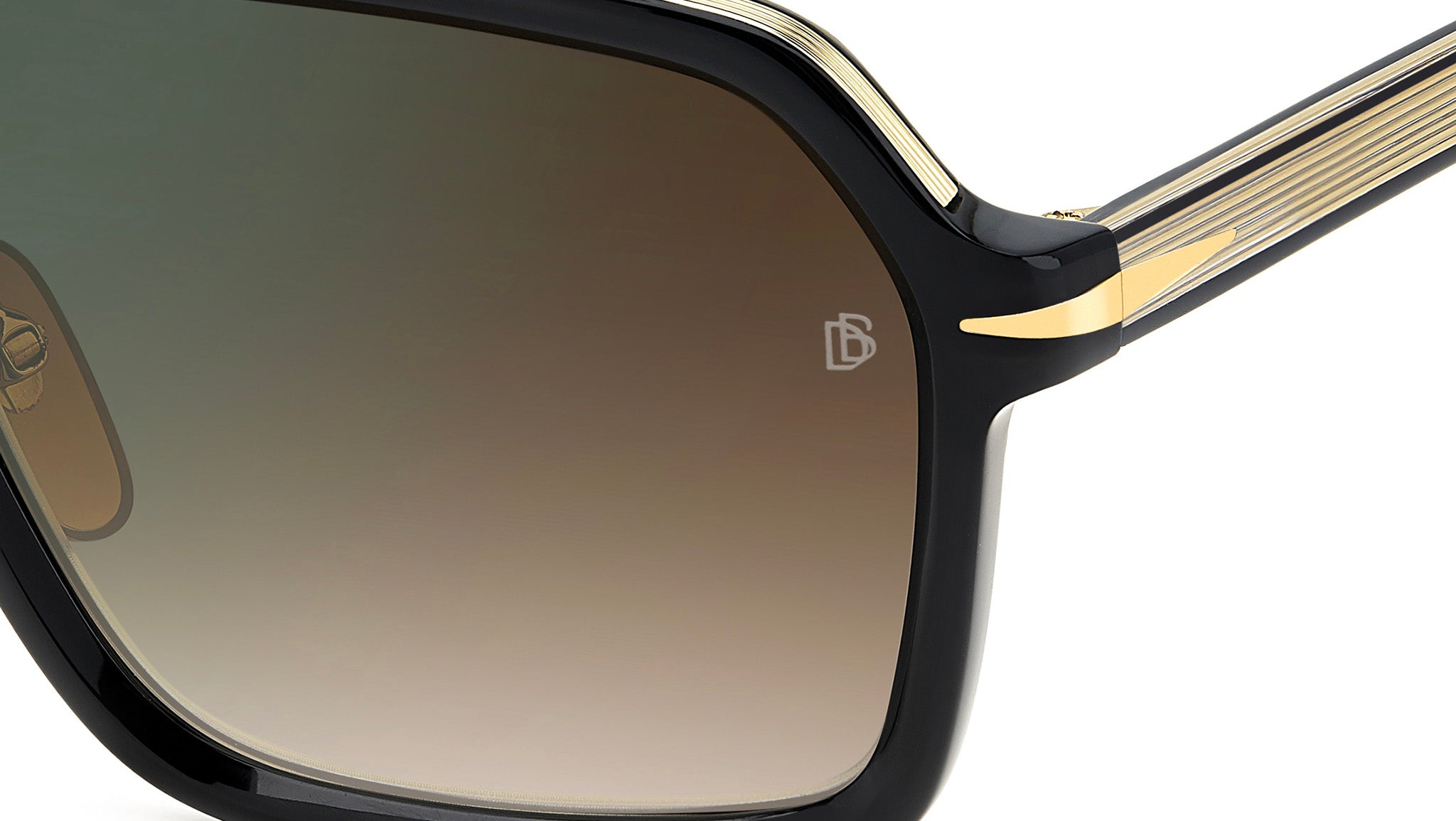 David Beckham DB 7128/S 2M2 QY Sunglasses Black Gold - eye-oo.com