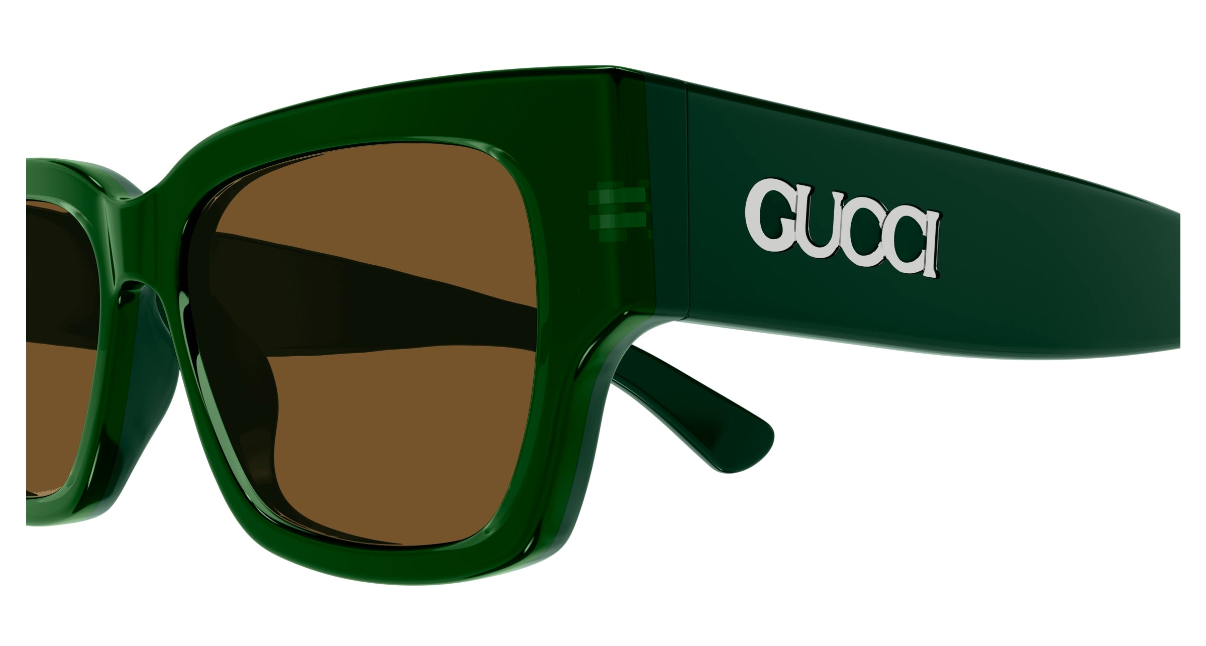Gucci GG1794S 004 Rectangular Sunglasses Green - eye-oo.com