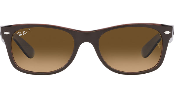 Ray-Ban New Wayfarer RB2132 6608M2 Brown Sunglasses - eye-oo.com