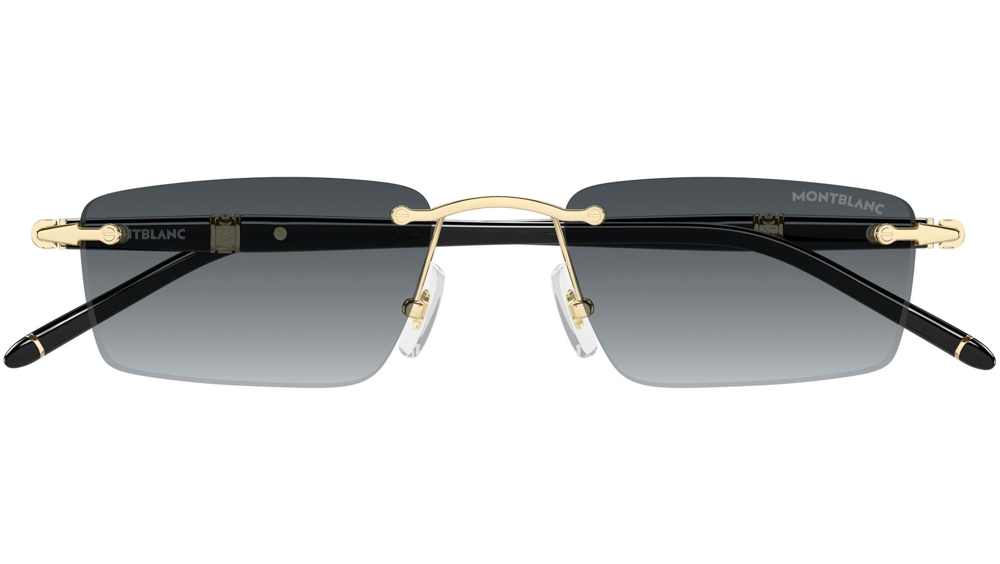 MB0442O Montblanc Panthos Glasses 001 Light Gold - eye-oo.com