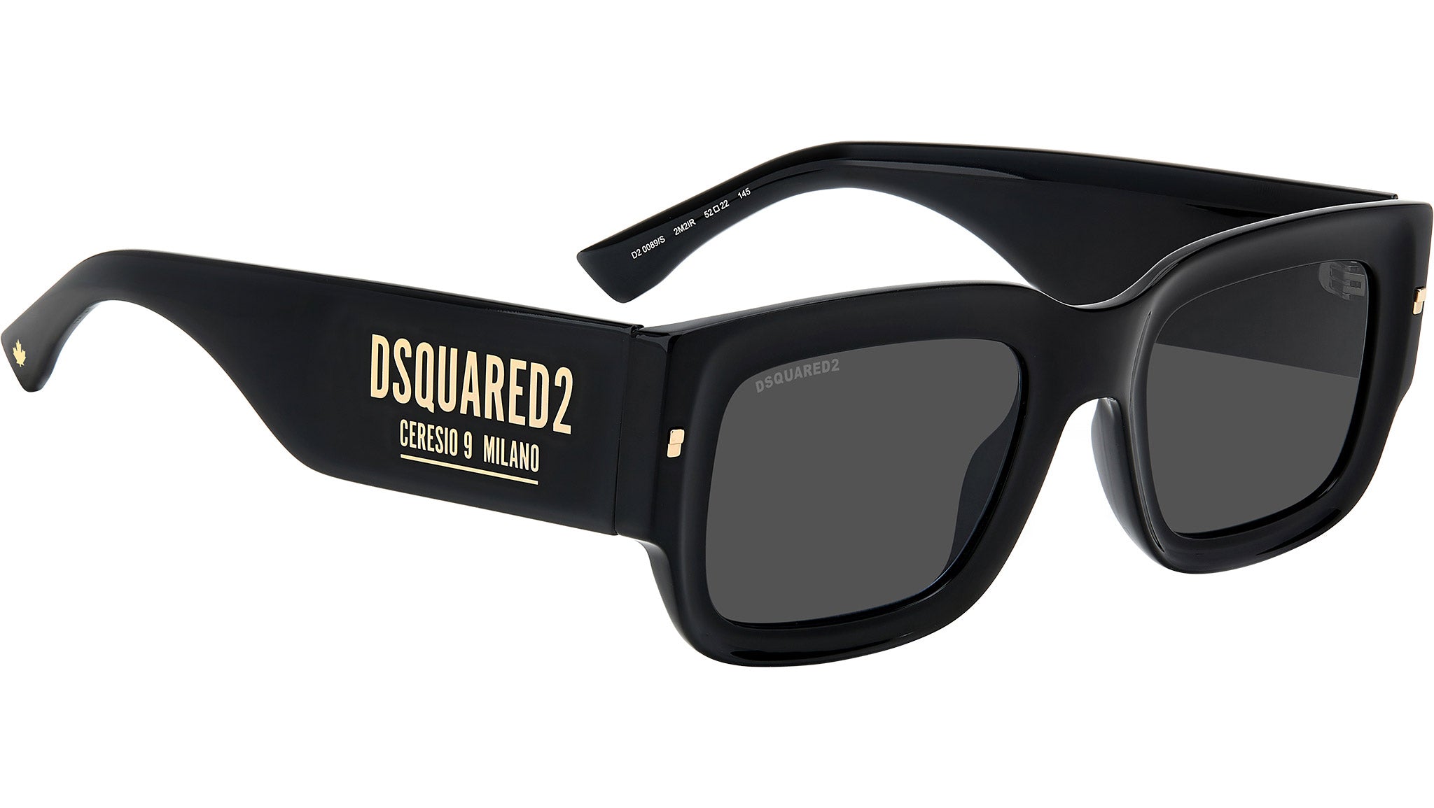 Dsquared2 D2 0089/S 2M2 Sunglasses Black Gold - eye-oo.com
