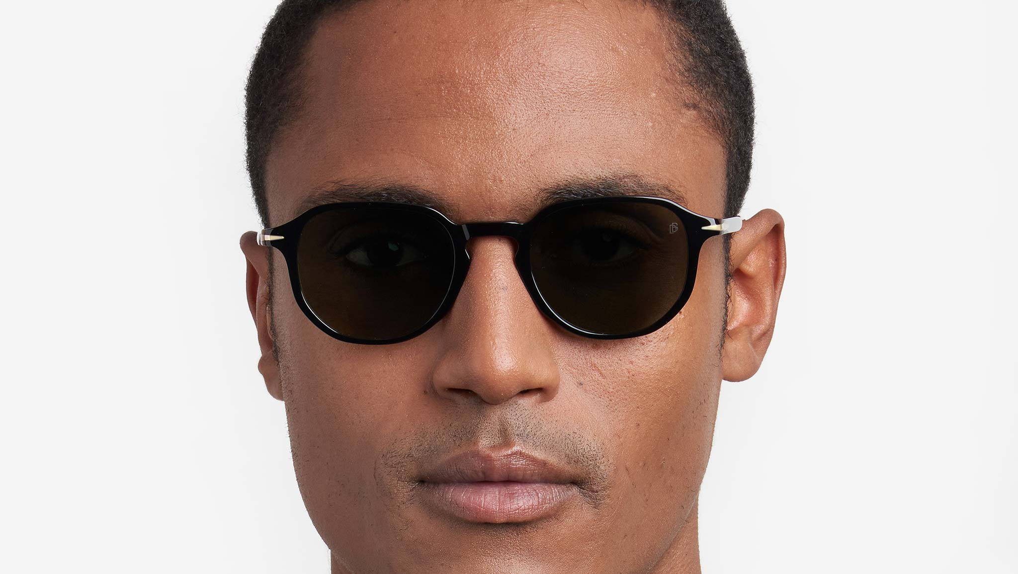 David Beckham DB 1140/S 05K O7 Sunglasses Black Striped Brown