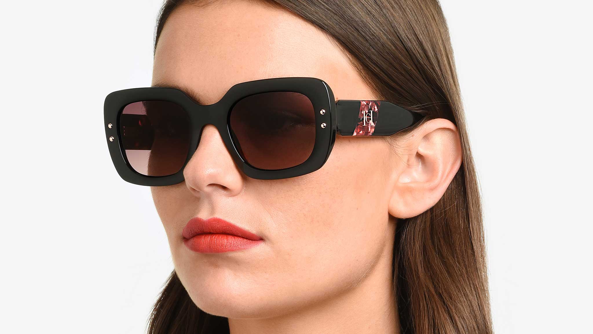Carolina Herrera HER 0186/S GUU Sunglasses Black Burgundy 