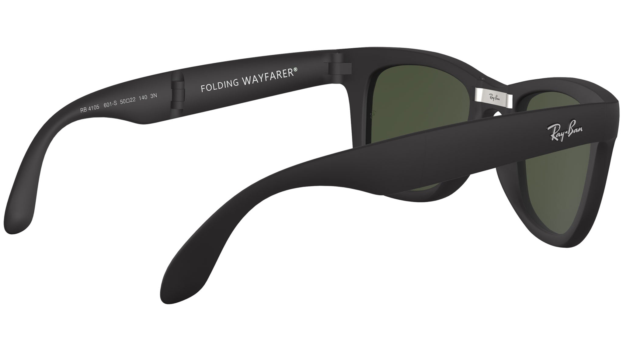 Ray-Ban Folding Wayfarer RB4105 601S Black Sunglasses - eye-oo.com