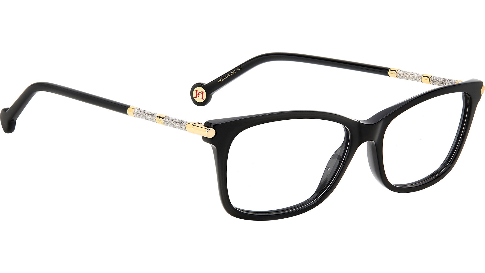 NWT Carolina Herrera HER-0192-80S-50 Black 50mm Eyeglasses Carolina Herrera HER 0198 2M2 Optical Frame Black Gold - eye  main image 3