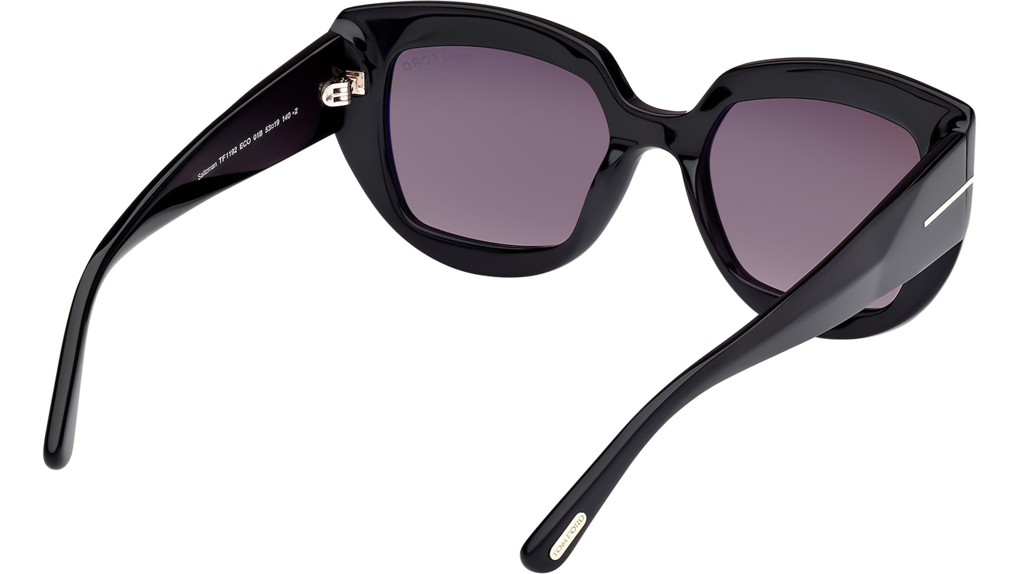 Tom Ford Saltzman Sunglasses FT1192 01B Shiny Black - eye-oo.com display picture 1
