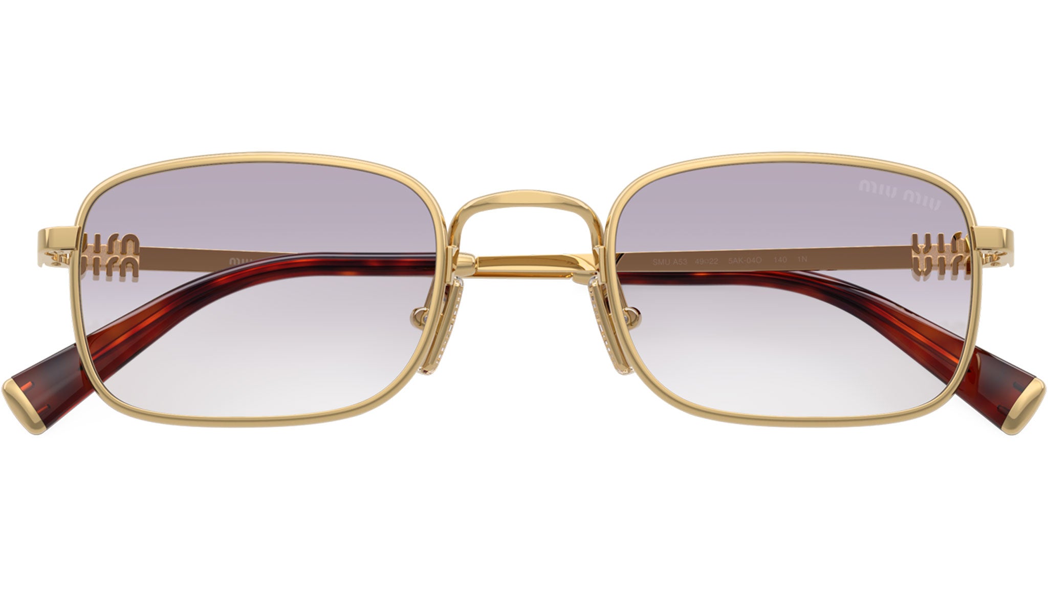 NEW MIU MIU SUNGLASSES MUA53S 5AK04O WOMEN GOLD/GRAY MU A53S, SMU A53 EYEWEAR Miu Miu MU A53S 5AK04O Sunglasses - US main image 2