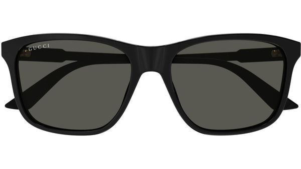 Gucci GG1819S 001 Black Grey Rectangular Sunglasses - eye-oo.com