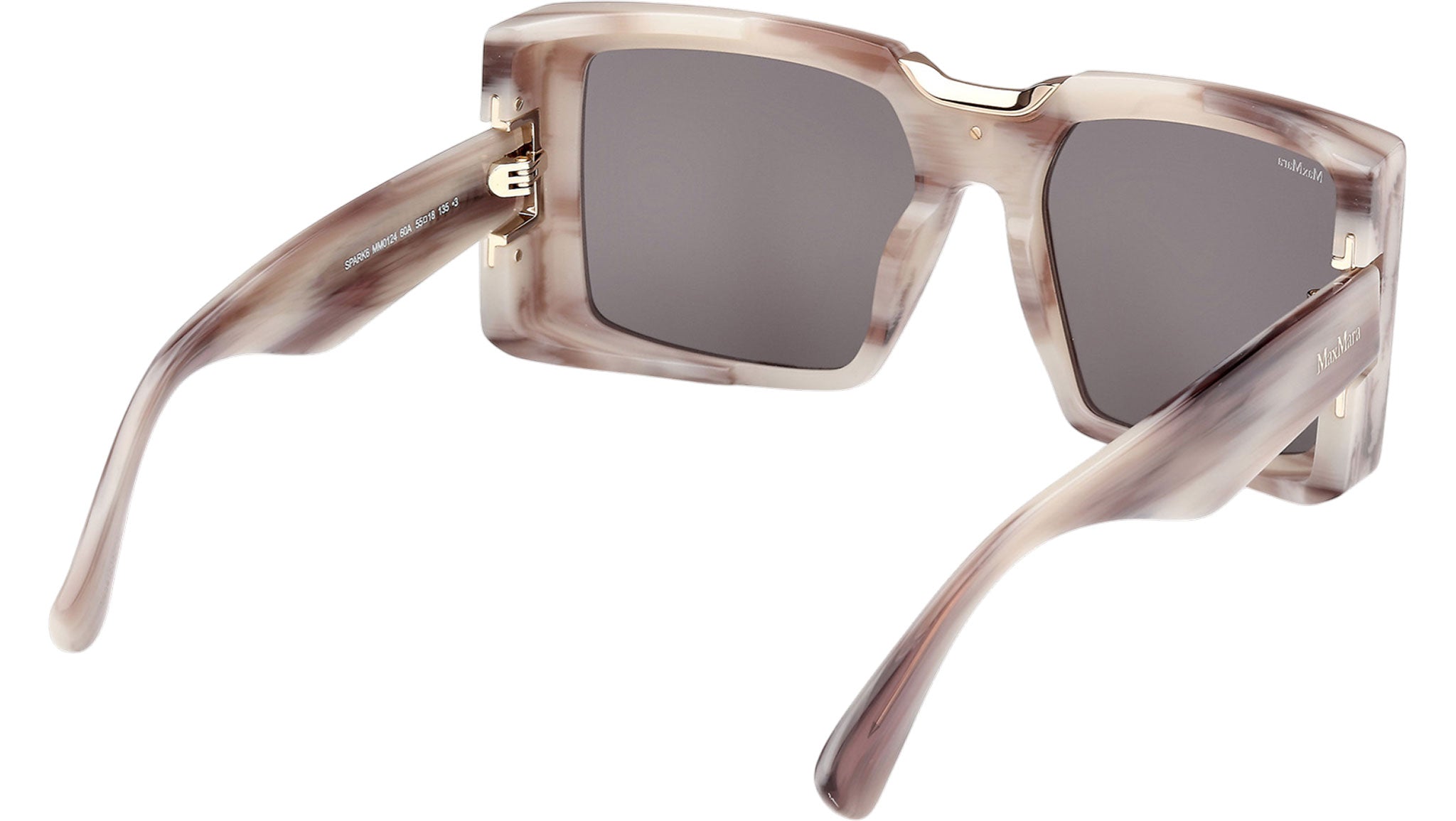 Max Mara Spark6 Sunglasses MM0124 60A Beige Horn - eye-oo.com
