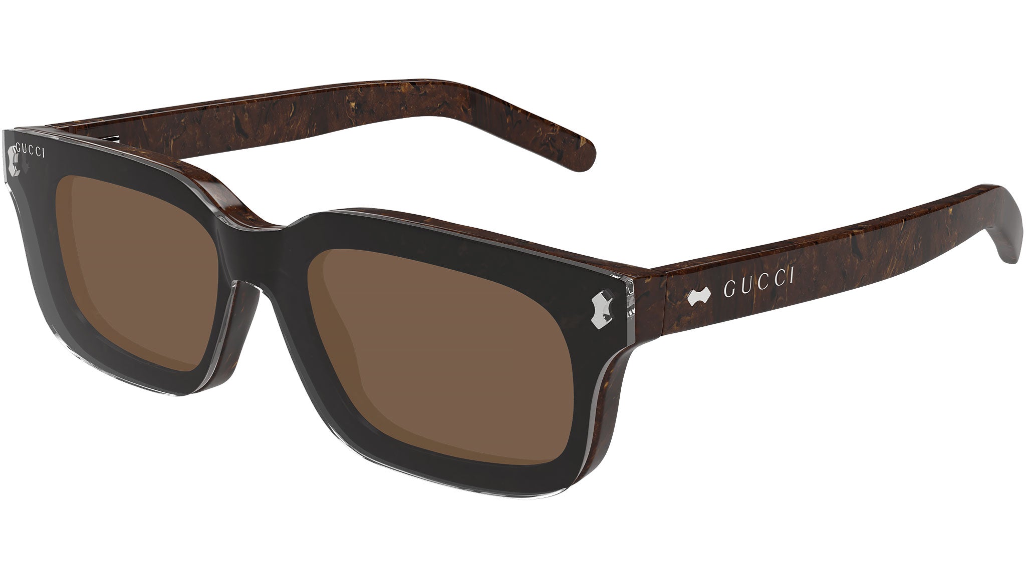 Gucci Sunglasses GG1711S 003 Shiny Brown Radica - eye-oo.com