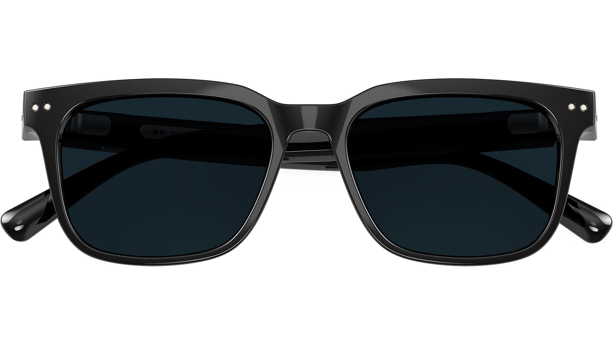Nuance Audio Square 56 Hearing Glasses 04 Shiny Black AW5004 - eye