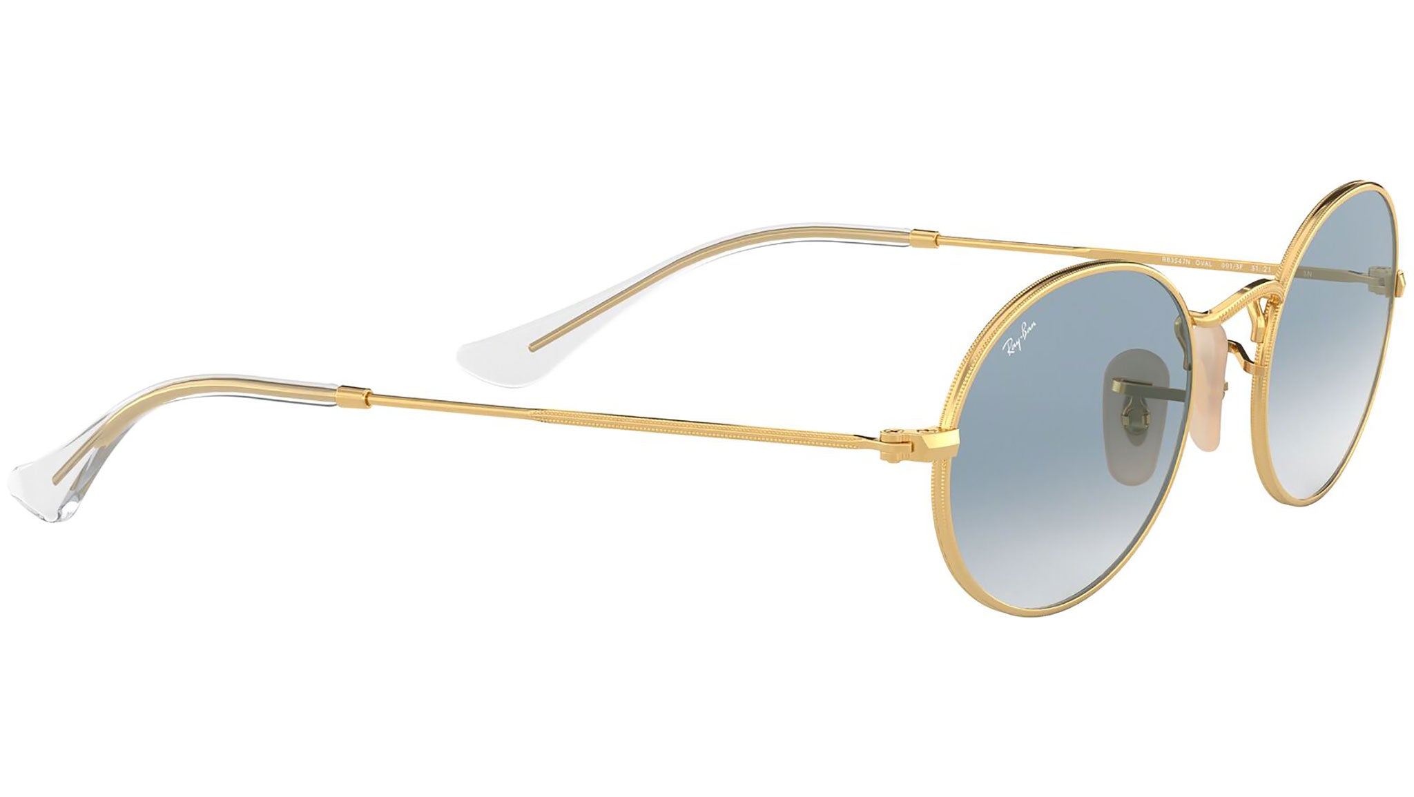 Ray-Ban Oval RB3547N 001/3F Gold Sunglasses