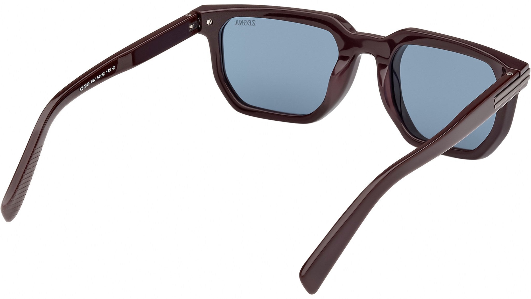 Zegna EZ0240 48V Sunglasses Shiny Dark Brown - eye-oo.com