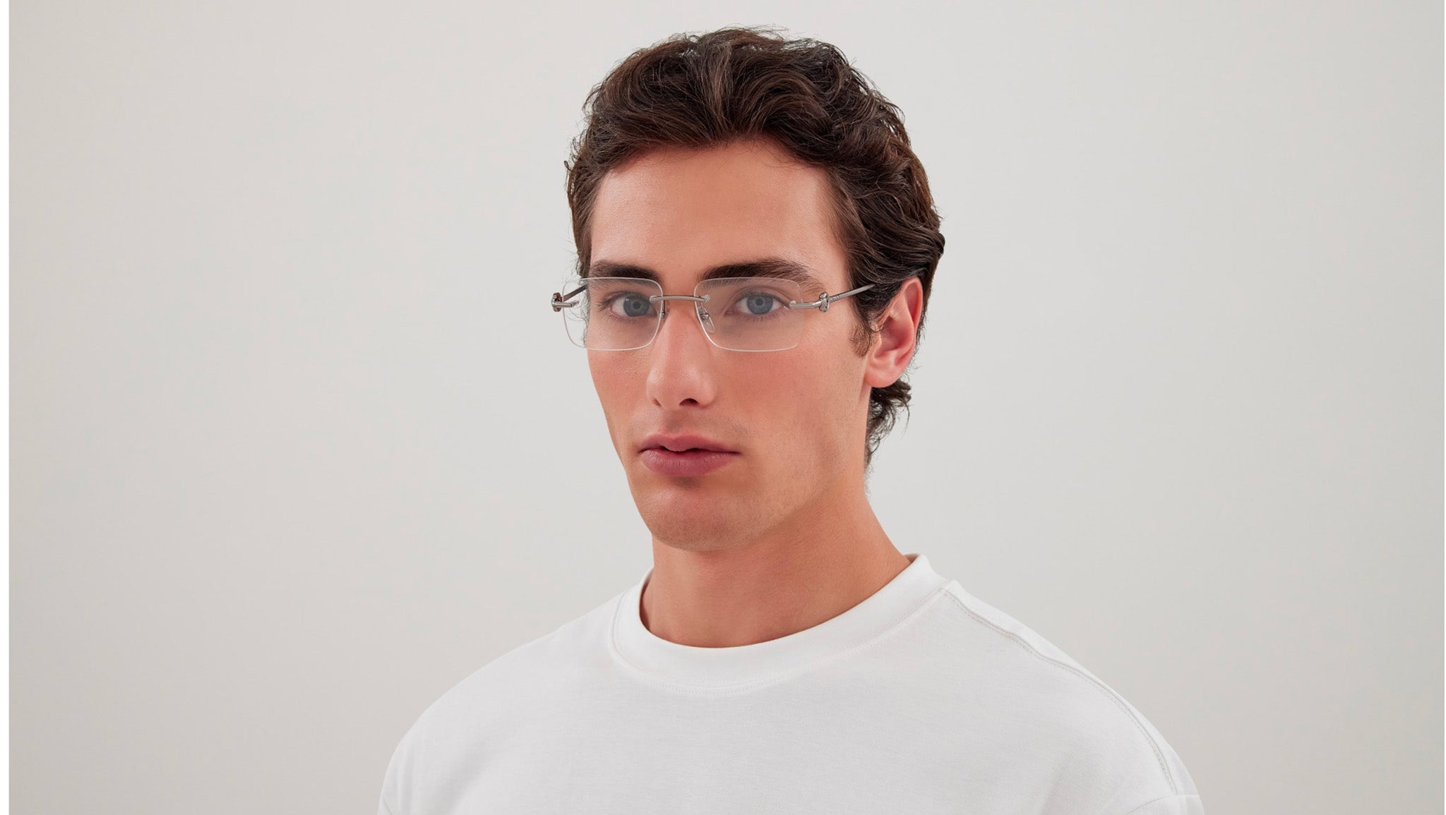 Gucci GG1703O 001 Ruthenium Rectangular Glasses - eye-oo.com