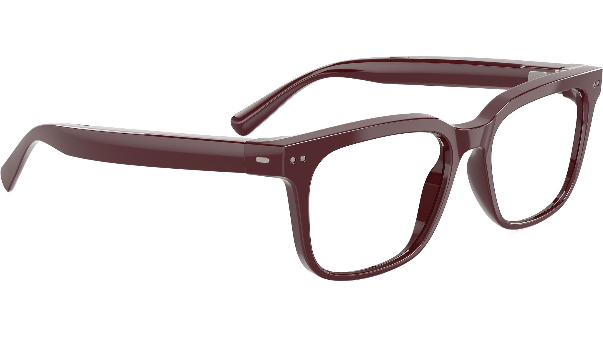 Nuance Audio Square 56 Hearing Glasses 05 Shiny Burgundy AW5004