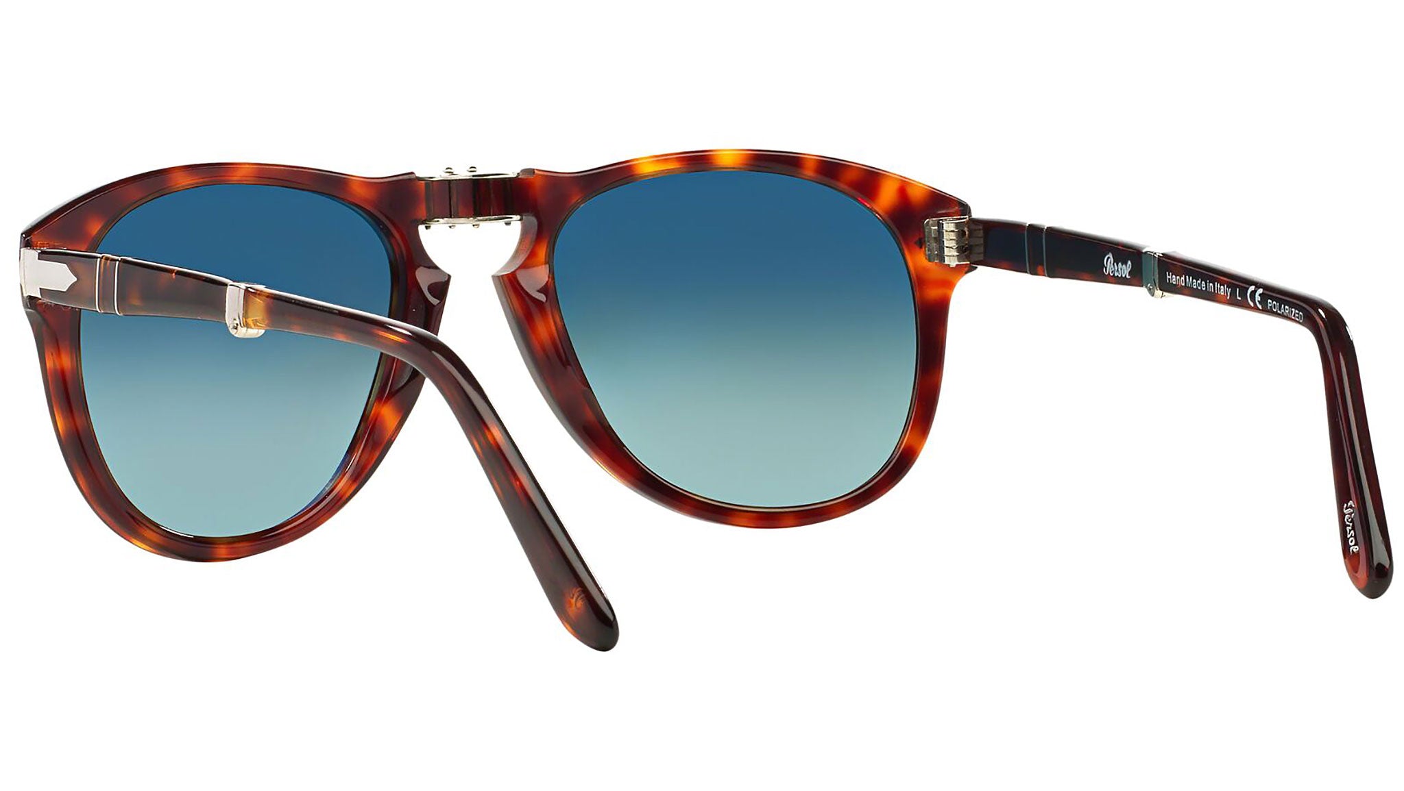 Persol Sunglasses Folding Havana 24/S3 Polar Gradient Blue Lens 