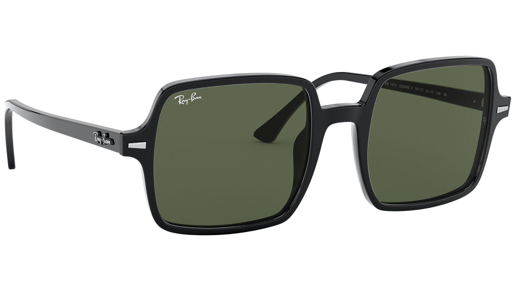 Ray-Ban Square II RB1973 901/31 Black Sunglasses - Main Image