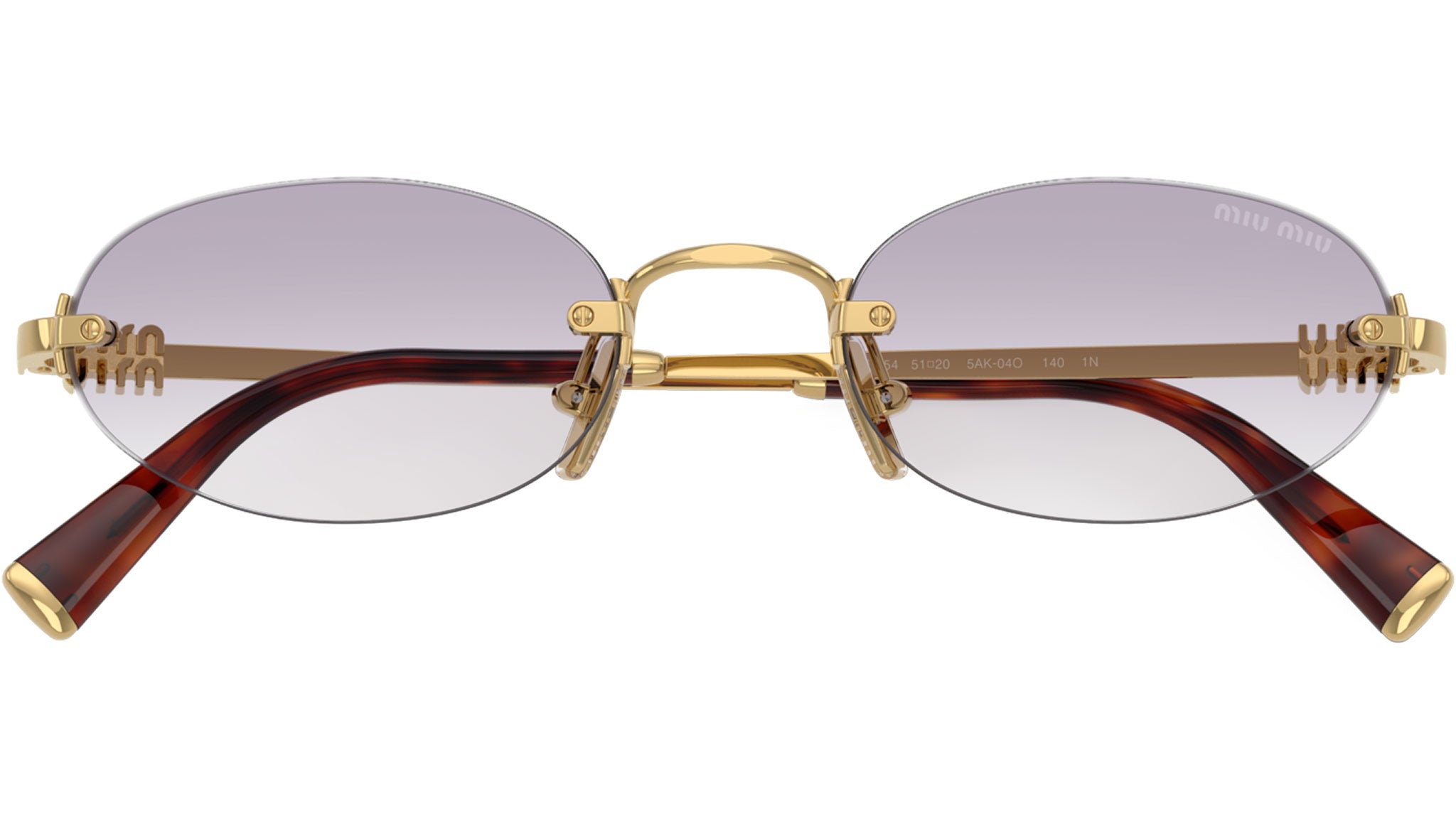 MU A54S Miu Miu Sunglasses 5AK04O Gold - eye-oo.com