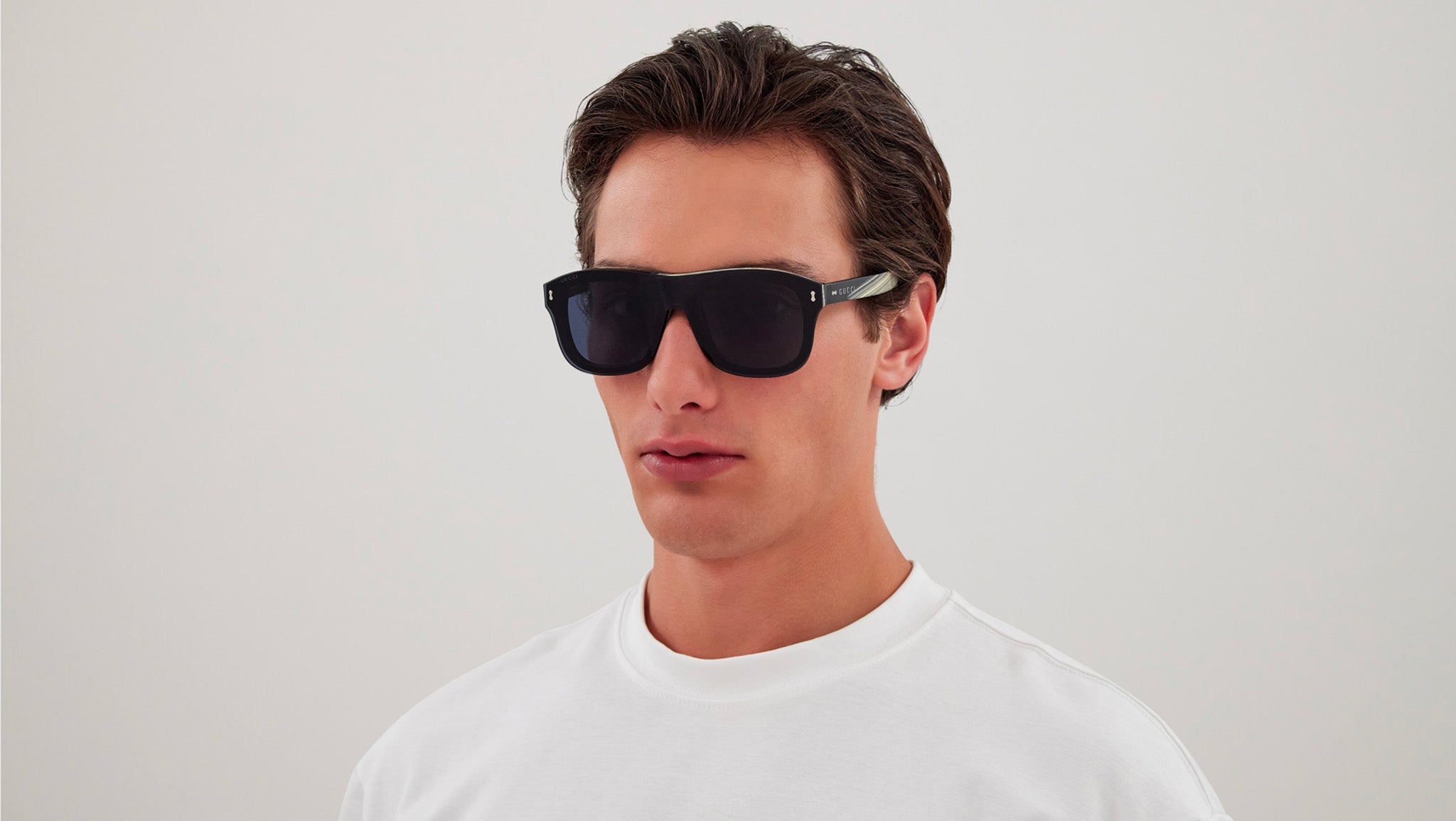 GUCCI　メガネ Gucci GG1712S 003 Black Transparent Pilot Sunglasses - eye-oo.com