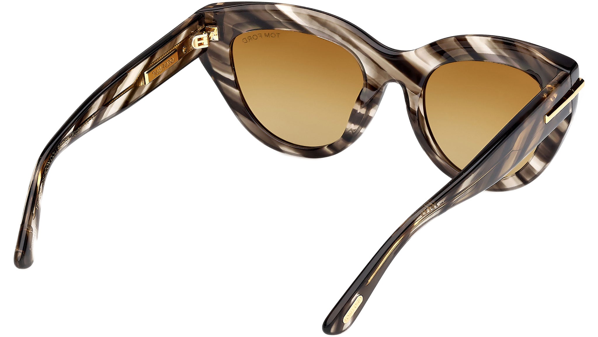 Tom Ford Cat Eye Tortoiseshell Sunglasses Tom Ford Leona-02 TF1365 55N Sunglasses - US main image 3