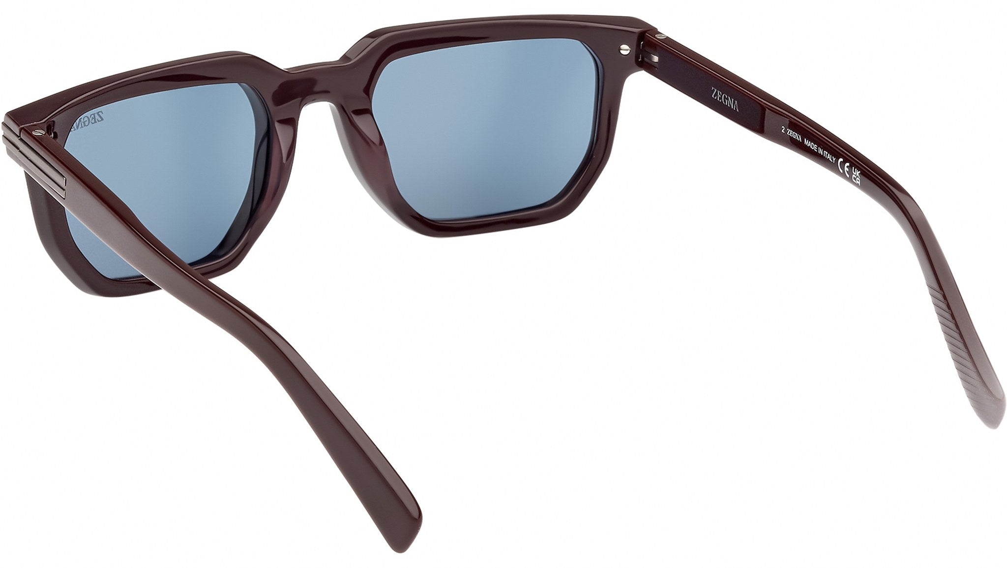 Zegna EZ0240 48V Sunglasses Shiny Dark Brown - eye-oo.com