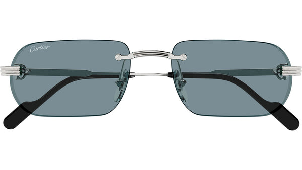 Cartier Première CT0577S Sunglasses 006 Shiny Silver - eye-oo.com