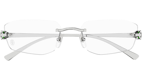 カルティエ メガネ (CT0494O 002) Cartier CT0494O 002 Eyeglasses Shiny Silver - eye-oo.com