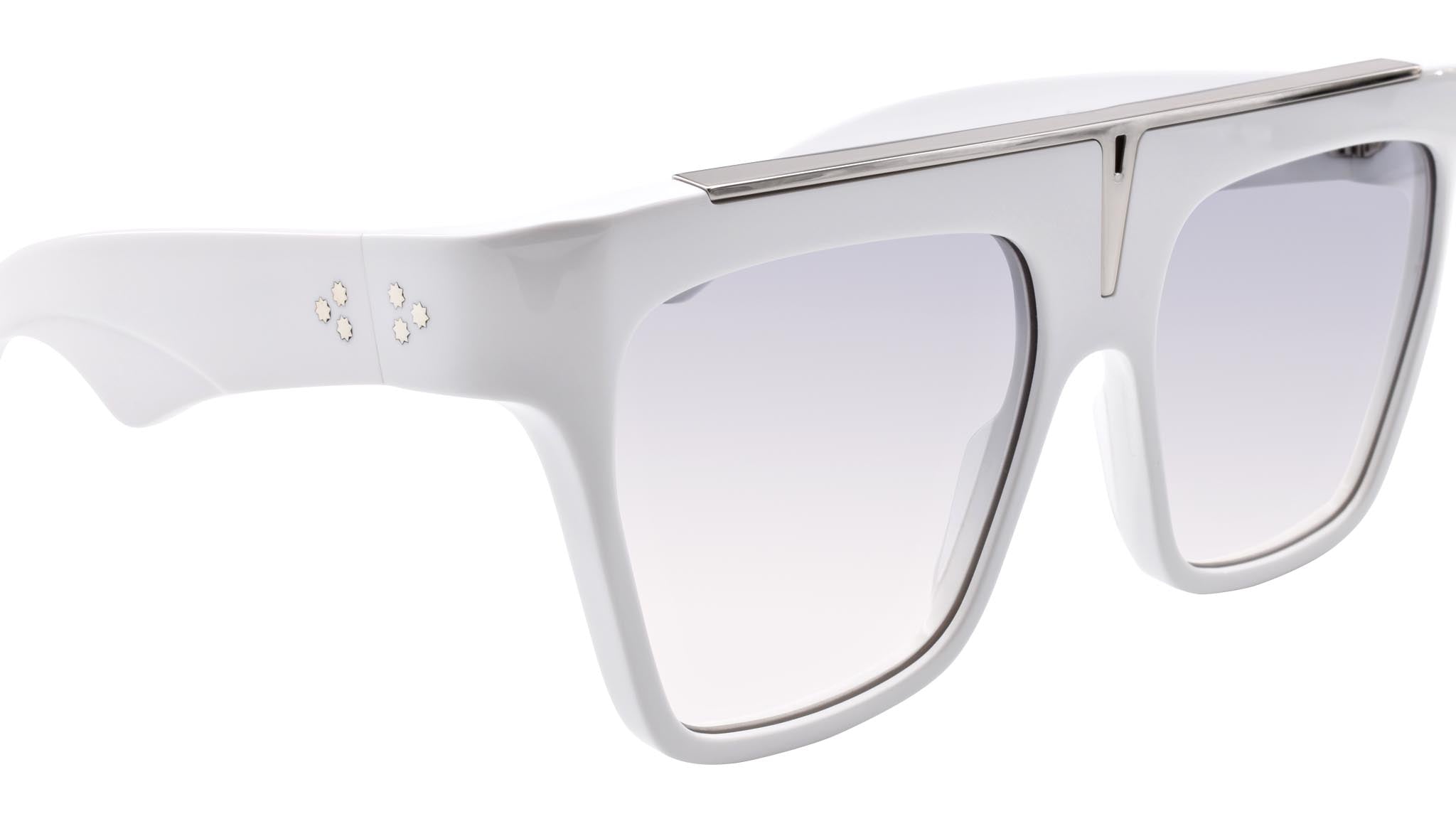 NEW JACQUES MARIE MAGE women\'s selini square sunglasses in white-silver Jacques Marie Mage Selini - white – Mondello 1962 main image 4
